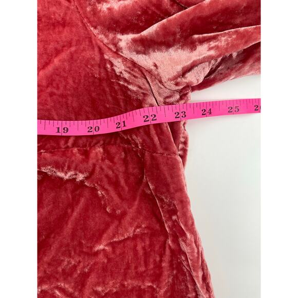 Loft Plus Crushed Velvet Puff Sleeve Top Coastal Classic Size 14 Cottage - Picture 8 of 8